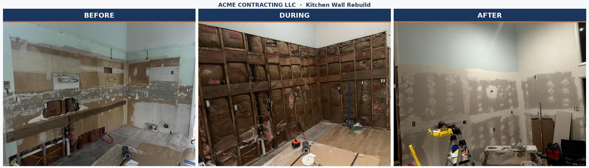 Kitchen Wall Rebuild Kitchen Wall Rebuild